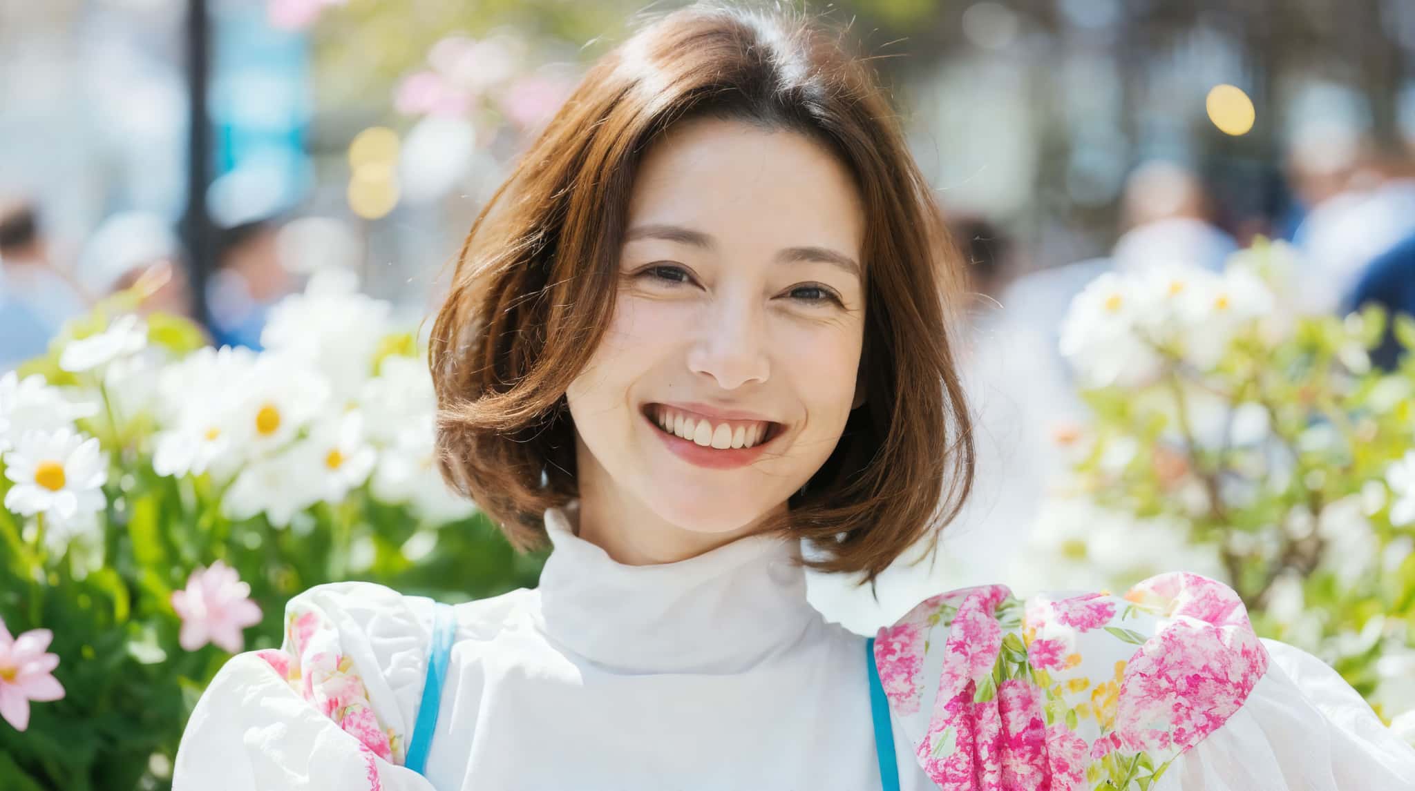 正しい歯磨きをして歯周病を予防している女性